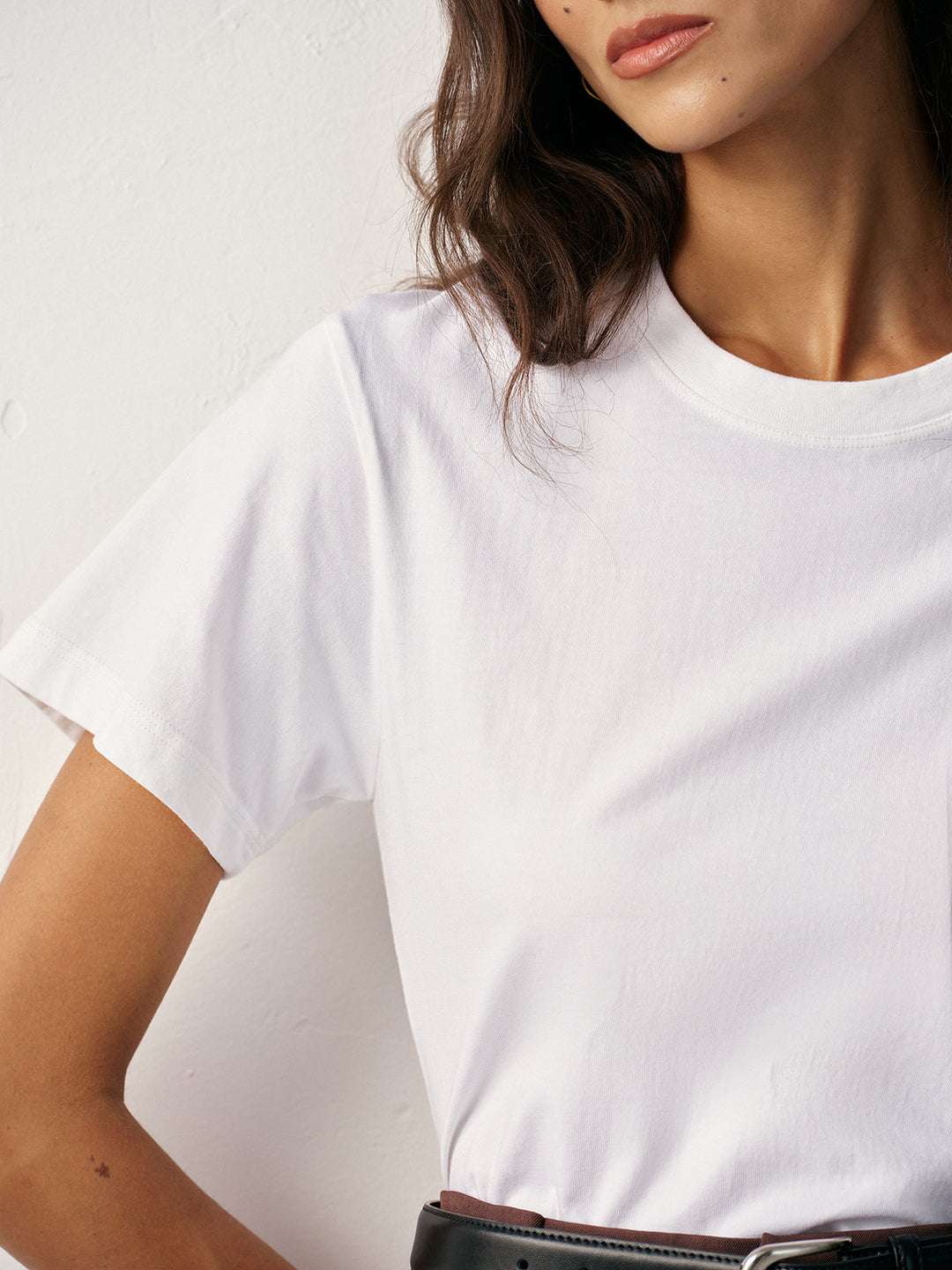 Water-Repellent Cotton Crew Neck T-Shirt  Liora Lane Boutique T-Shirts