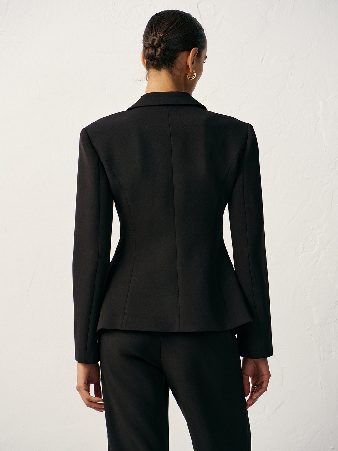 Cross-Shaped Button Blazer  Liora Lane Boutique Blazers