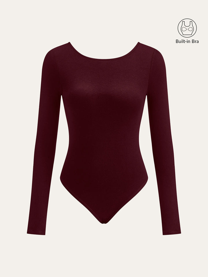 Bra-Free Long Sleeve Backless Bodysuit  Liora Lane Boutique Bodysuits