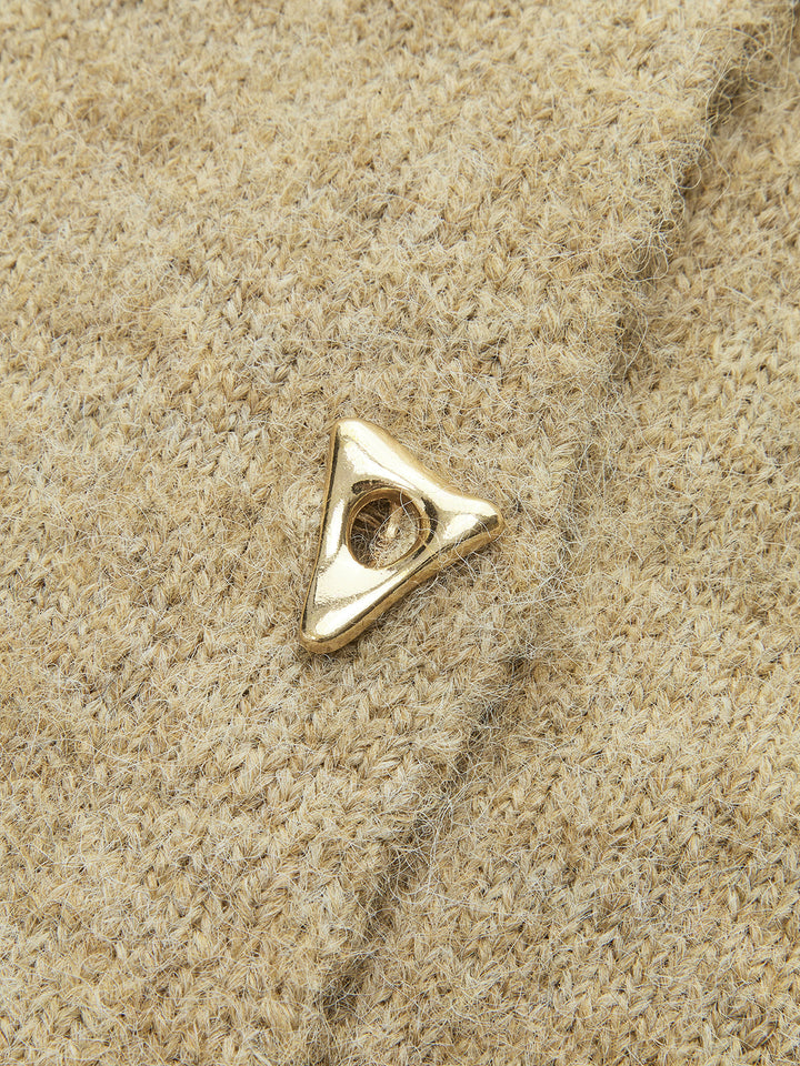 Triangle Button Wool Blend Cardigan  Liora Lane Boutique Cardigans