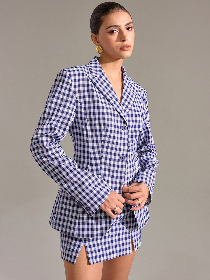 Pocket Vintage Gingham Blazer  Liora Lane Boutique Blazers