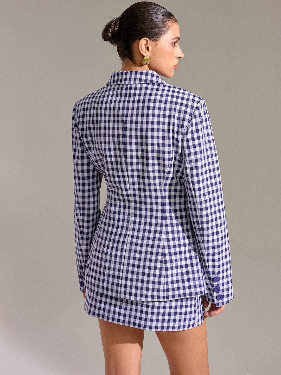 Pocket Vintage Gingham Blazer  Liora Lane Boutique Blazers
