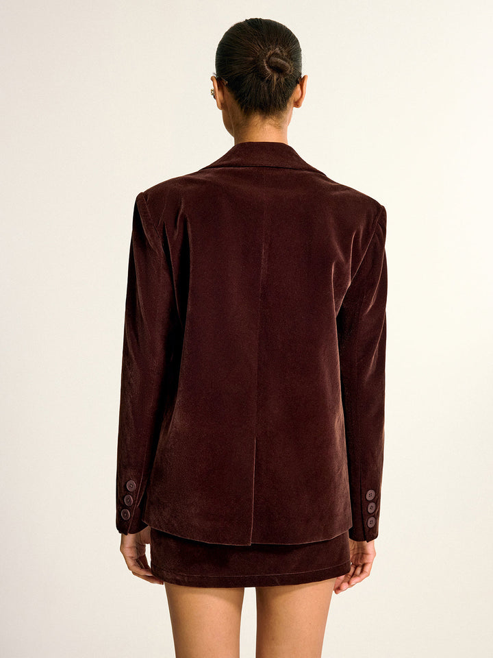 Velvet Shawl Collar Blazer  Liora Lane Boutique Blazers