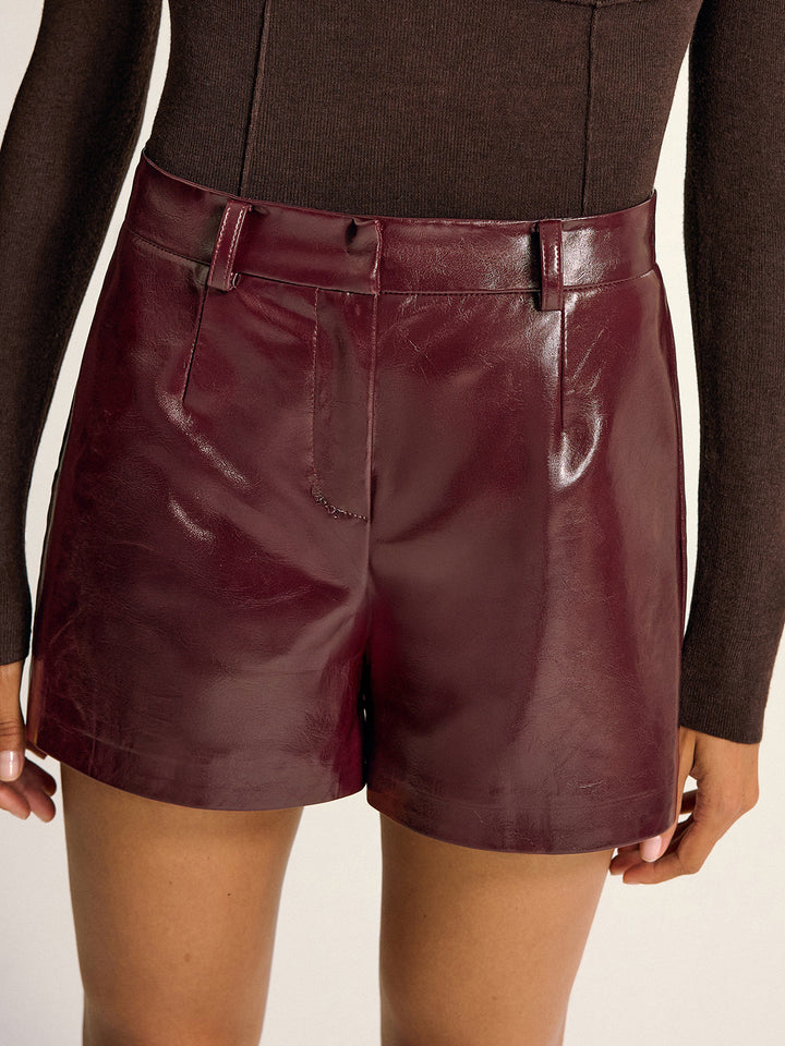 PU Leather Shorts without Belt  Liora Lane Boutique Shorts