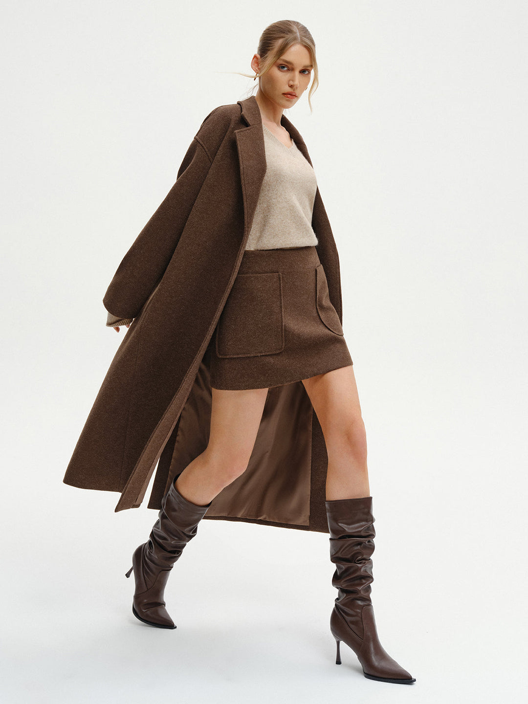 Oversized Tweed Long Coat  Liora Lane Boutique Wool Coats