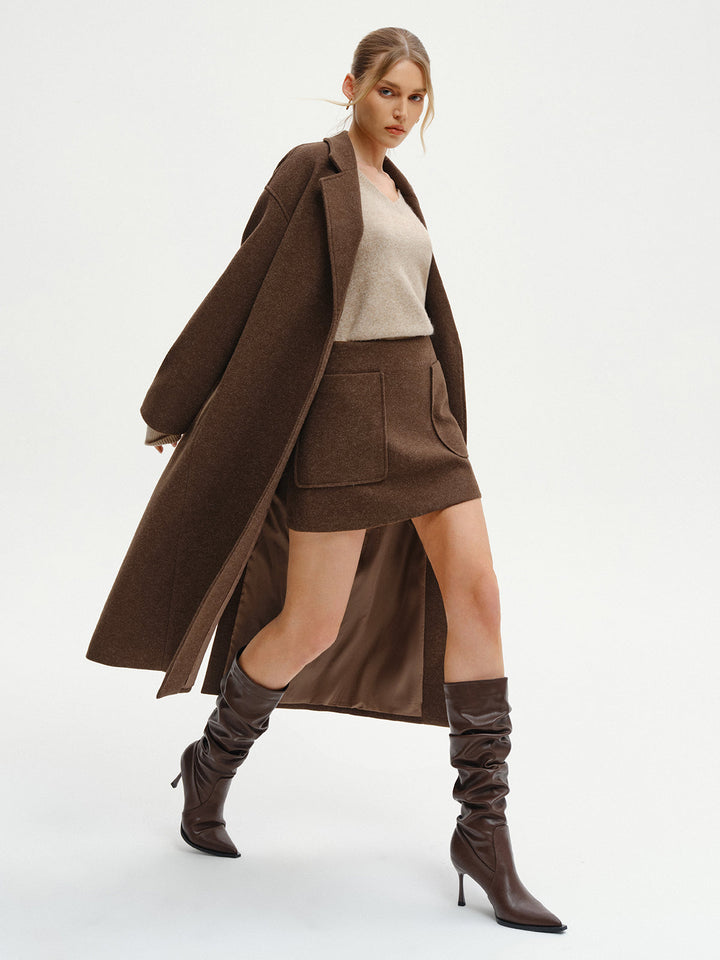 Oversized Tweed Long Coat  Liora Lane Boutique Wool Coats