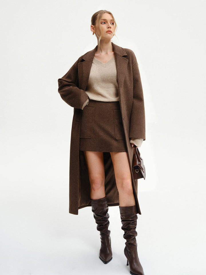 Oversized Tweed Long Coat  Liora Lane Boutique Wool Coats