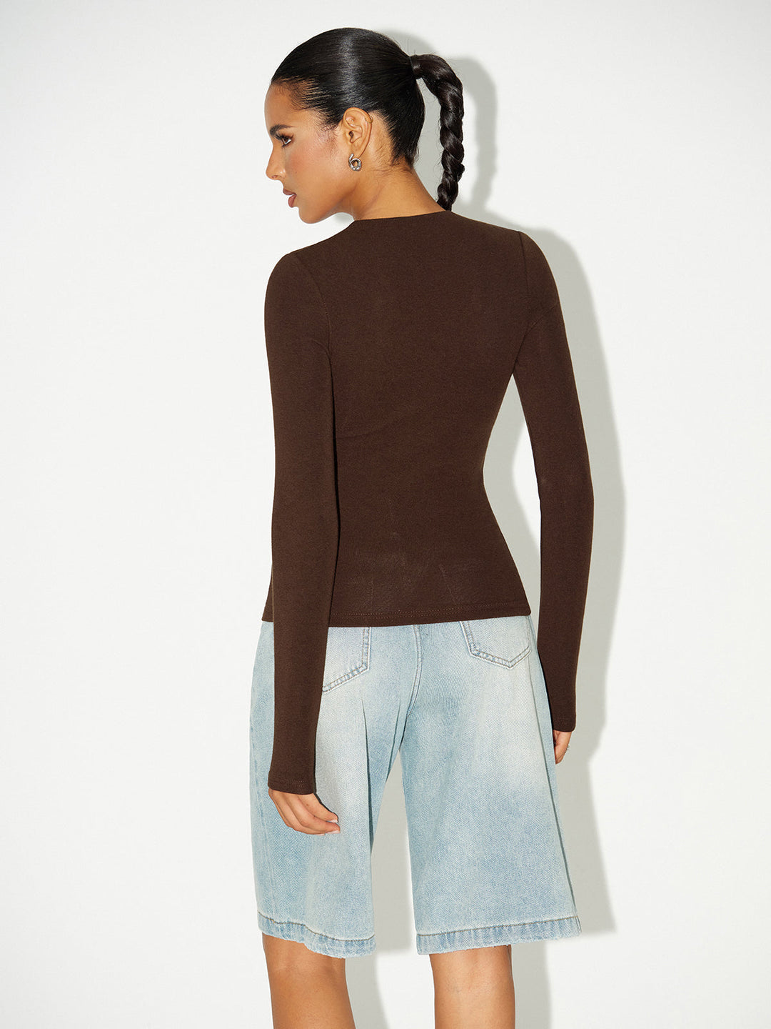 Bra-Free V-Neck Long-Sleeve Top  Liora Lane Boutique T-Shirts