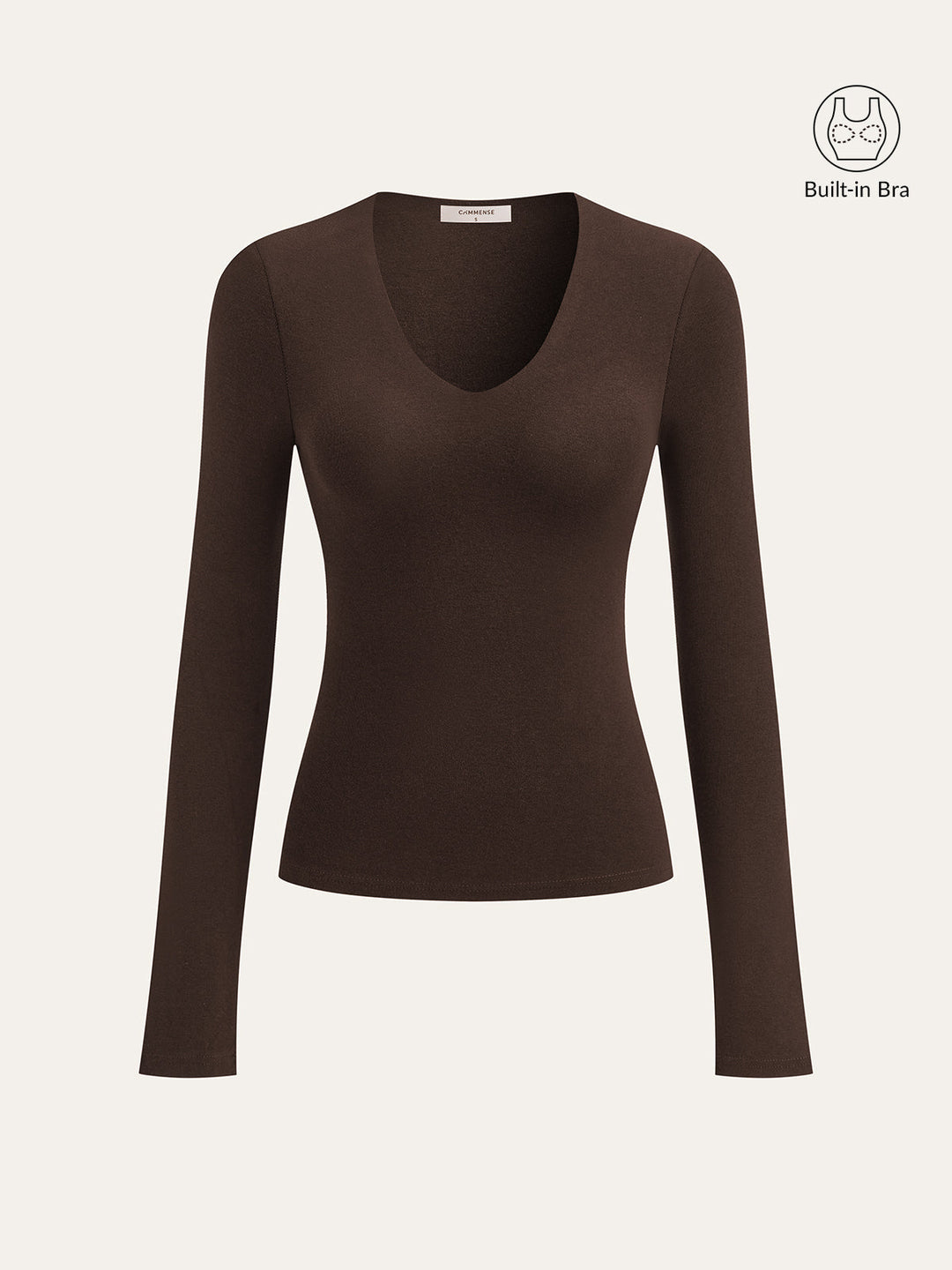 Bra-Free V-Neck Long-Sleeve Top  Liora Lane Boutique T-Shirts
