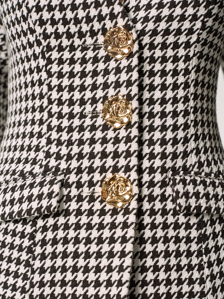 Metal Button Houndstooth Blazer  Liora Lane Boutique Blazers