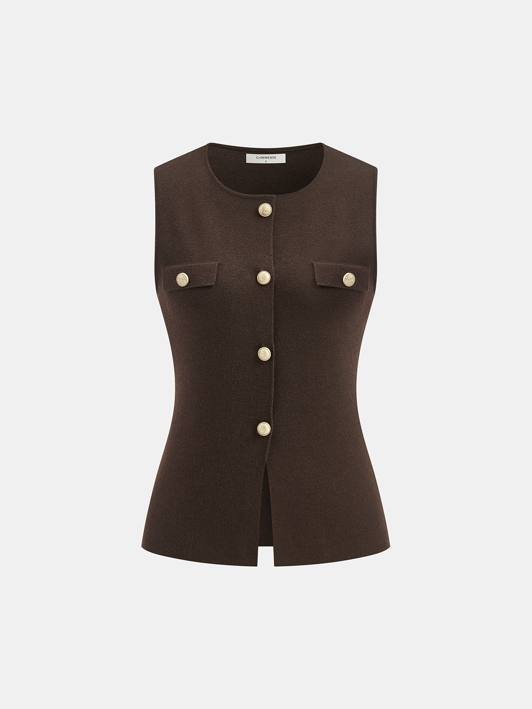 Wool Blend Metal Button Vest and Skirt Set  Liora Lane Boutique Skirt Sets