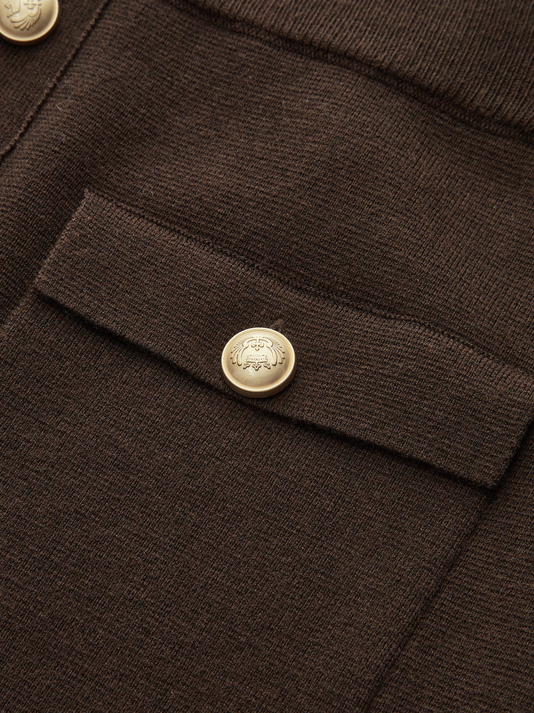 Wool Blend Metal Button Vest and Skirt Set  Liora Lane Boutique Skirt Sets