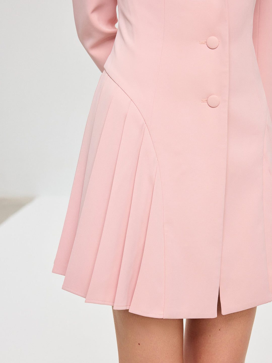 Pleated Fitted Blazer Dress  Liora Lane Boutique Dresses