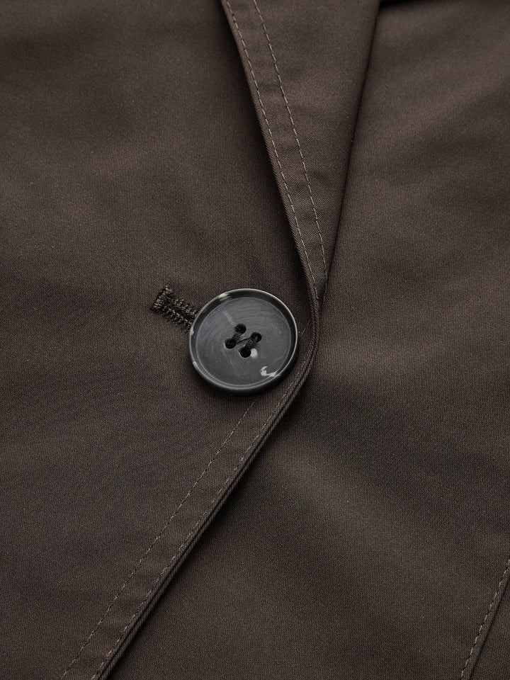 Double-Button Cropped Trench Coat  Liora Lane Boutique Trench Coats