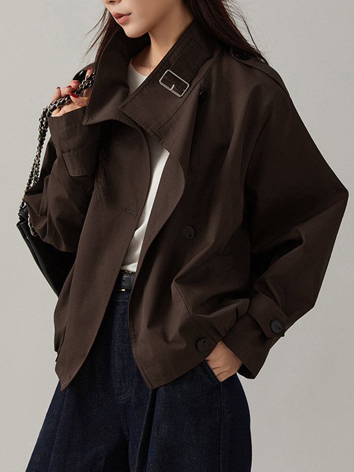 Vintage Loose Trench Coat  Liora Lane Boutique Trench Coats Brown / XL 69.00