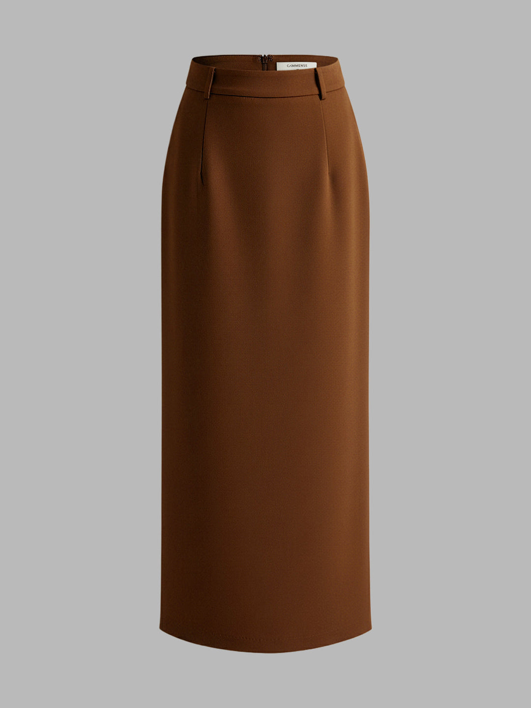 Elegant Slit Back Maxi Skirt Without Belt  Liora Lane Boutique Skirts Dark Brown / XL 39.00