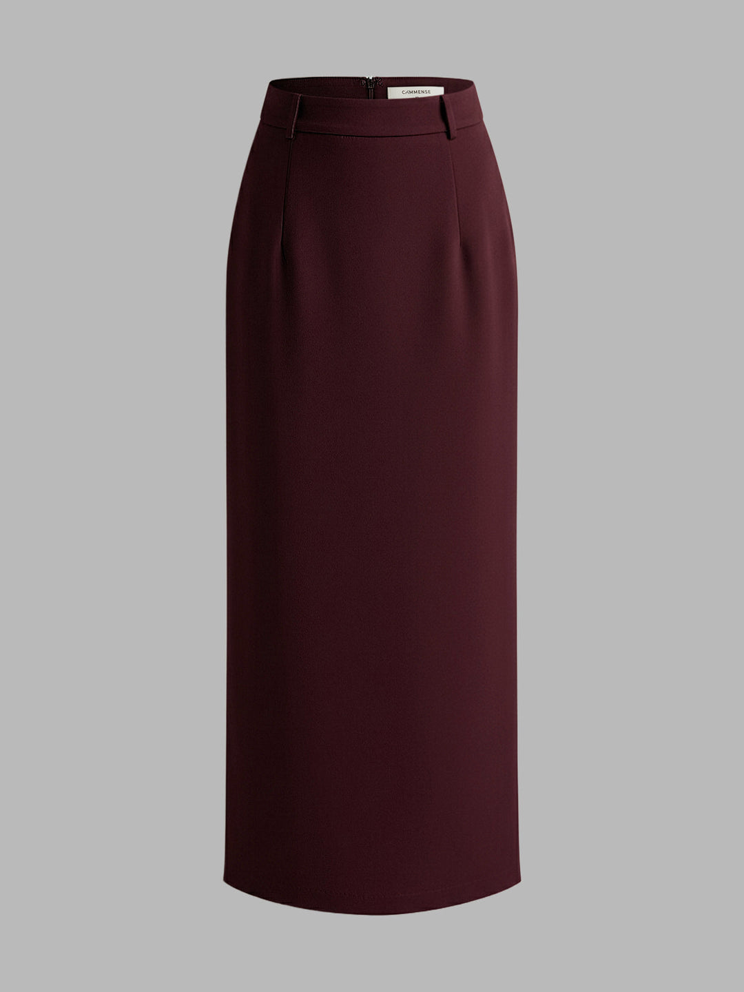 Elegant Slit Back Maxi Skirt Without Belt  Liora Lane Boutique Skirts Burgundy / XL 39.00