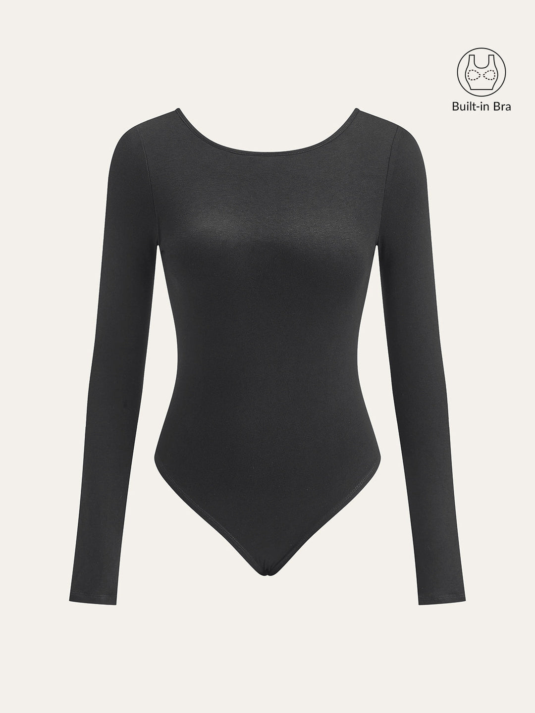 Bra-Free Long Sleeve Backless Bodysuit  Liora Lane Boutique Bodysuits Grey / XL 26.00