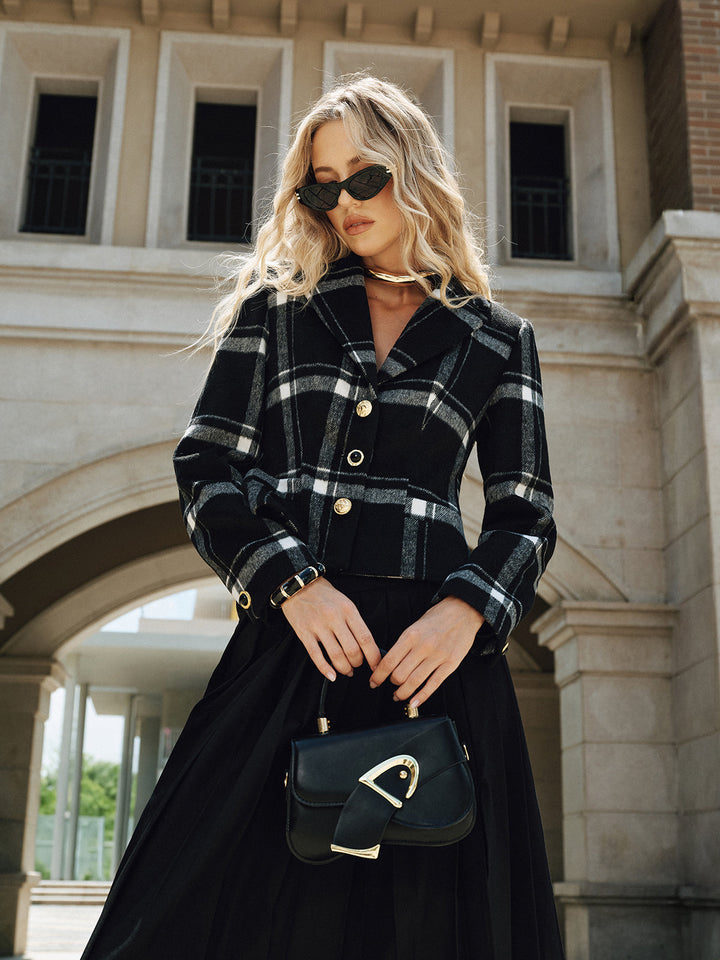 Plaid Wool Blend Blazer  Liora Lane Boutique Blazers