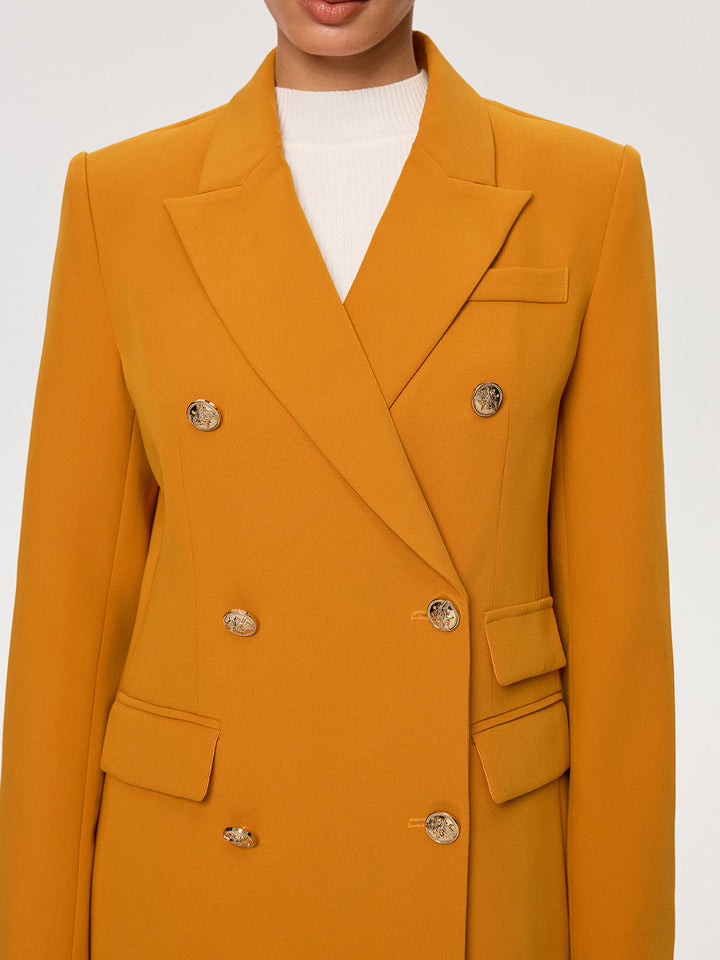 Double-Breasted Metal Button Blazer  Liora Lane Boutique Blazers