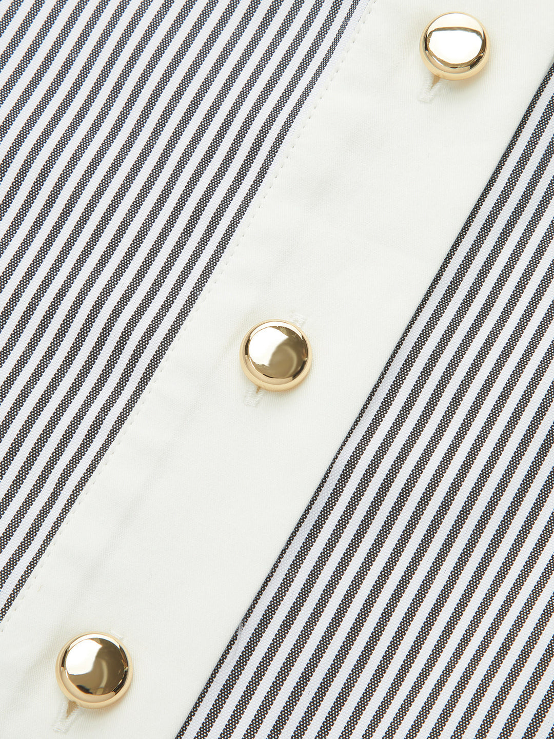 Contrast Trim Striped Belted Shirt Dress  Liora Lane Boutique Dresses