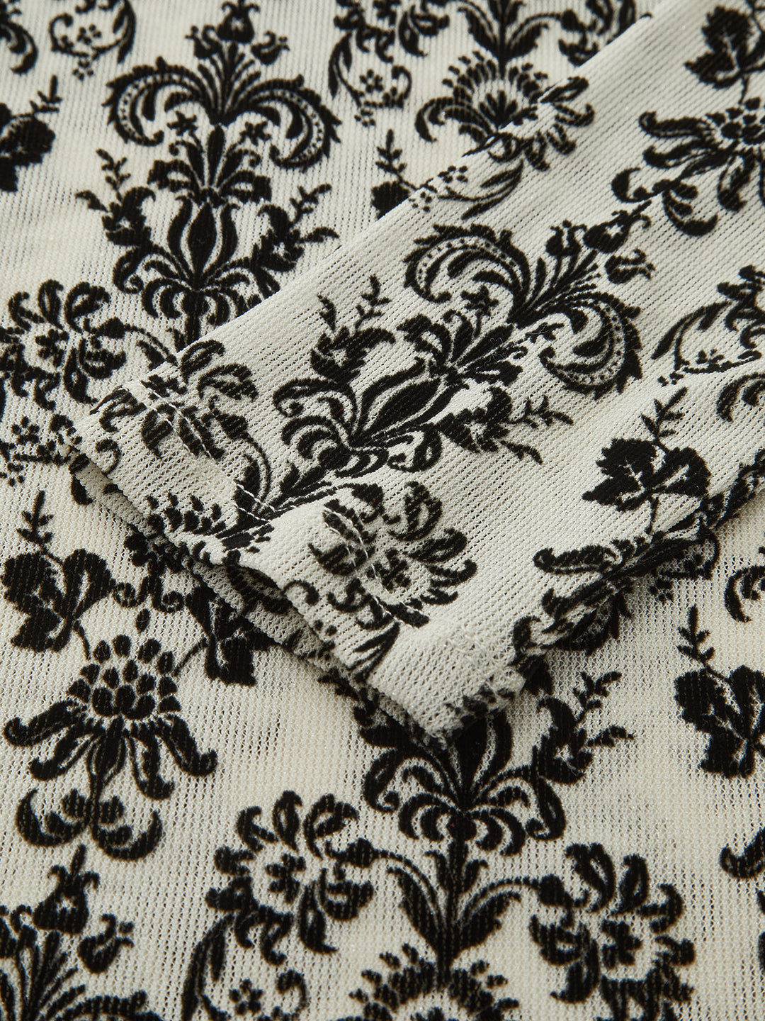 Damask Print Mock Neck T-Shirt  Liora Lane Boutique T-Shirts
