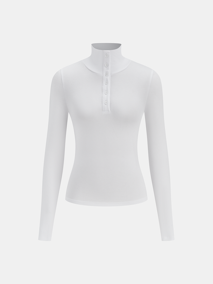 Slinky Button-up Long Sleeve Shirt  Liora Lane Boutique T-Shirts