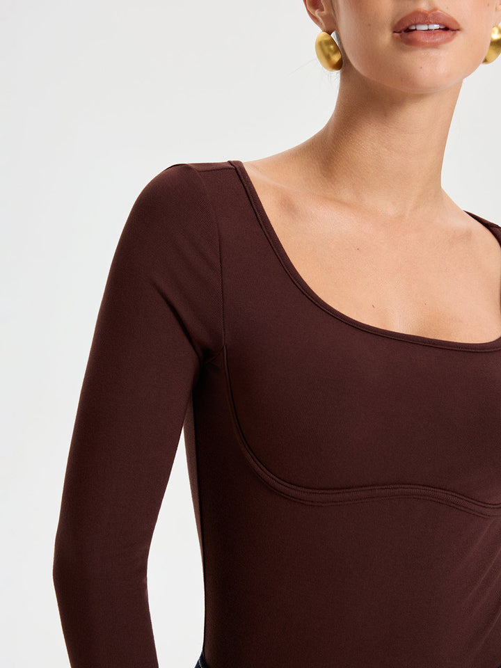 Bra-free Square Neck Bodysuit  Liora Lane Boutique Bodysuits