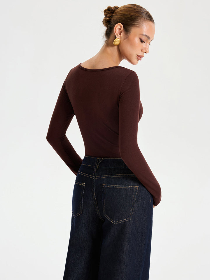 Bra-free Square Neck Bodysuit  Liora Lane Boutique Bodysuits