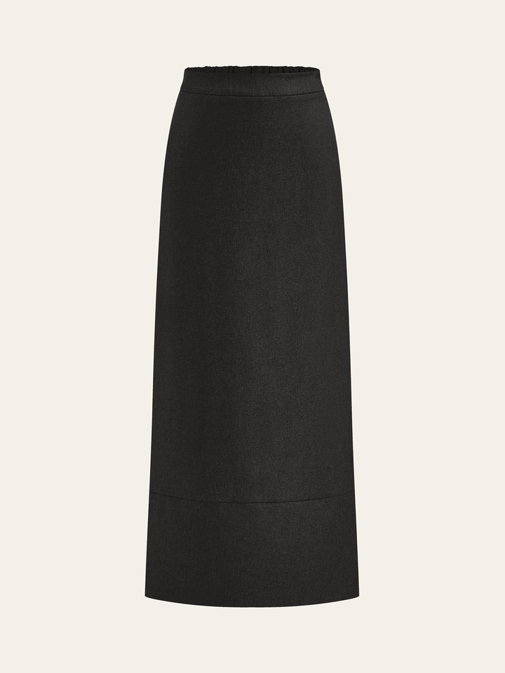 Elastic Waist Slit Maxi Skirt  Liora Lane Boutique Skirts