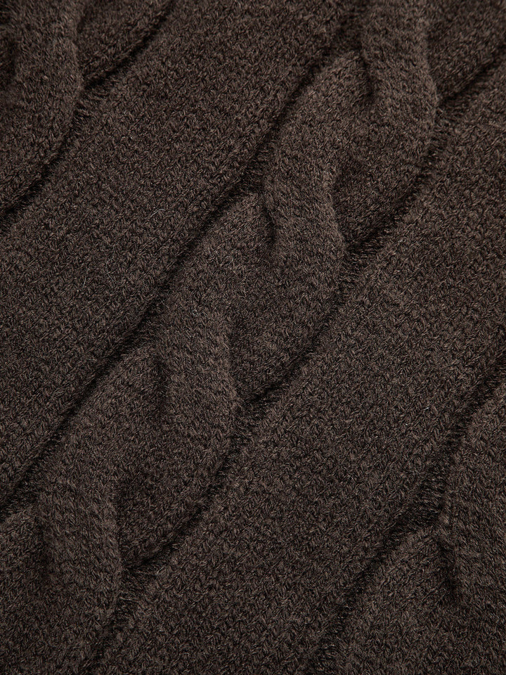 Cable Knit Round Neck Cardigan  Liora Lane Boutique Cardigans