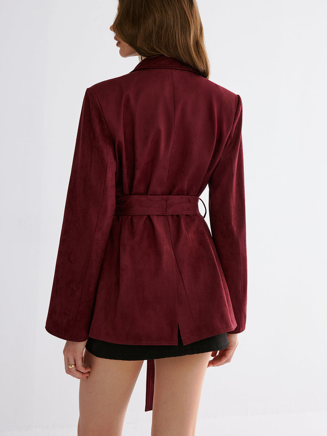 Minimal Belted Blazer  Liora Lane Boutique Blazers