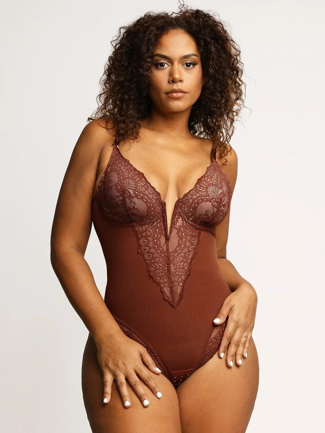 Aveline Deep Brown Lace Bodysuit Jasmine's Boutique Australia