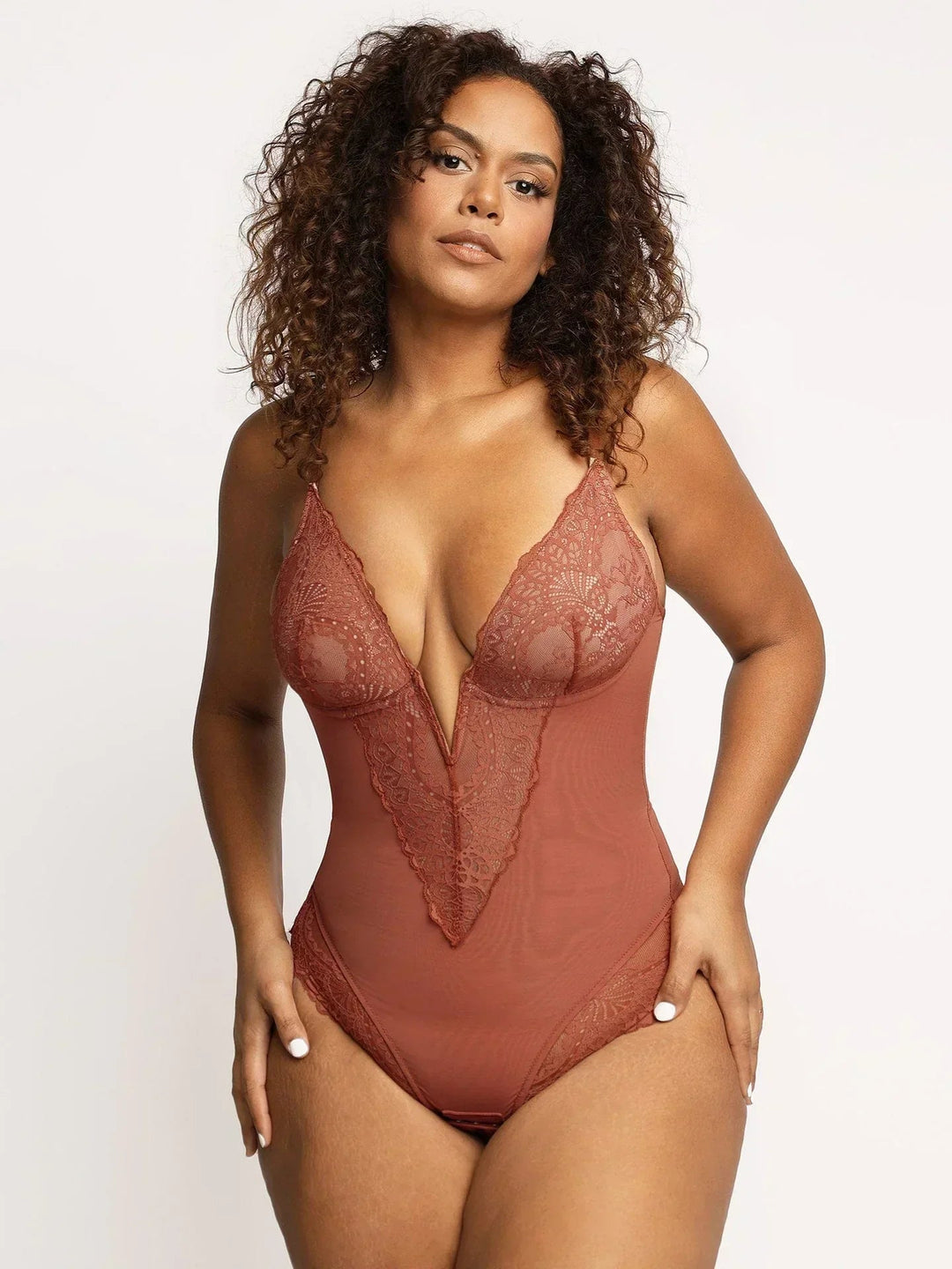 Aveline Deep Brown Lace Bodysuit Jasmine's Boutique Australia