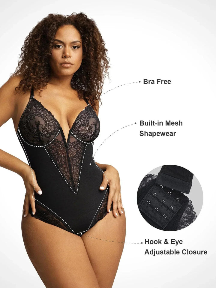 Aveline Deep Brown Lace Bodysuit Jasmine's Boutique Australia