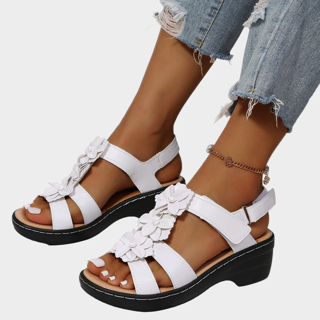 Floral Accent Comfort Sandals Jasmine's Boutique Australia