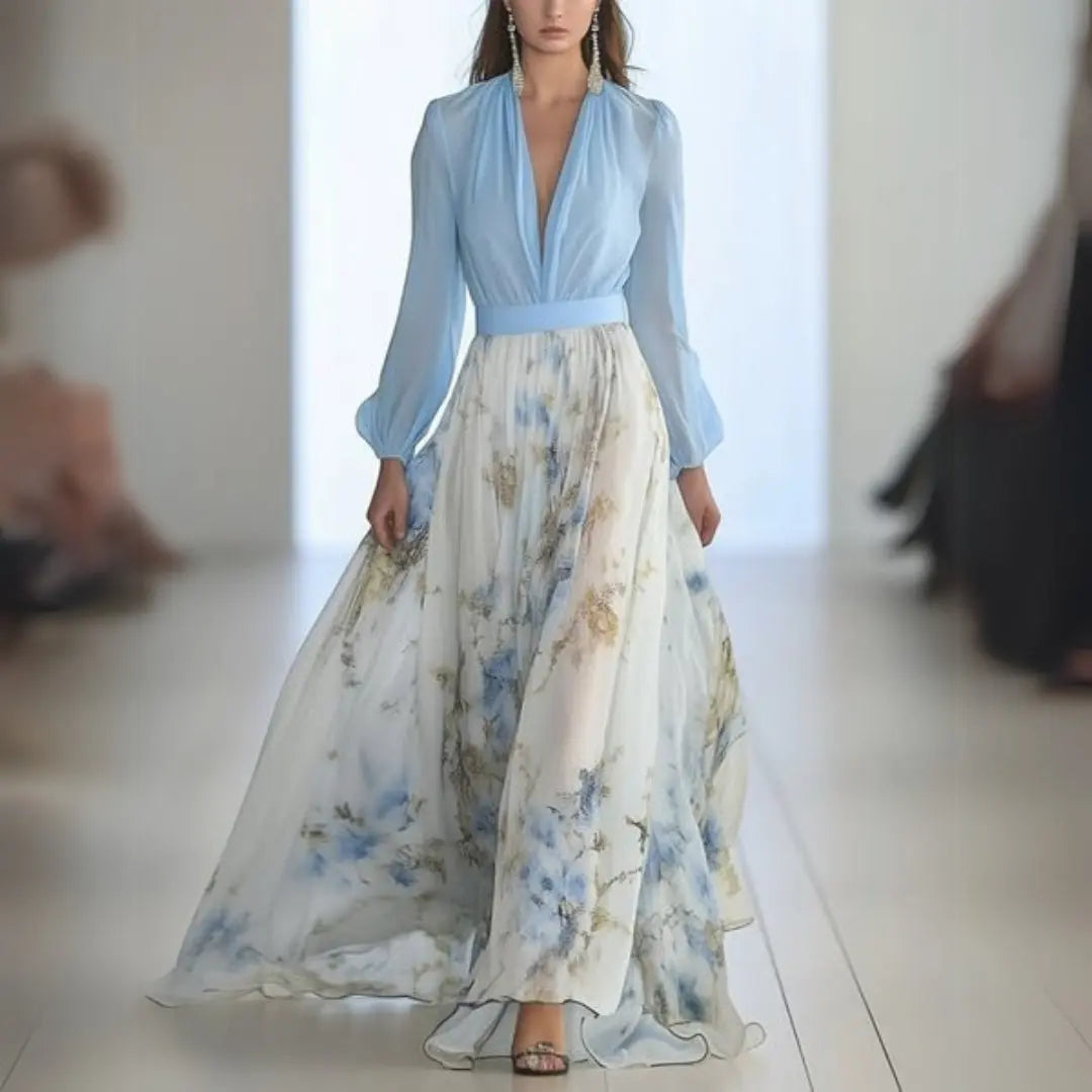 Sky Bloom Chiffon Maxi Dress Jasmine's Boutique Australia