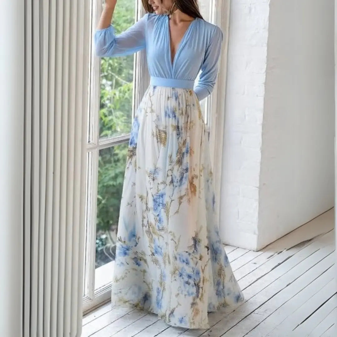 Sky Bloom Chiffon Maxi Dress Jasmine's Boutique Australia