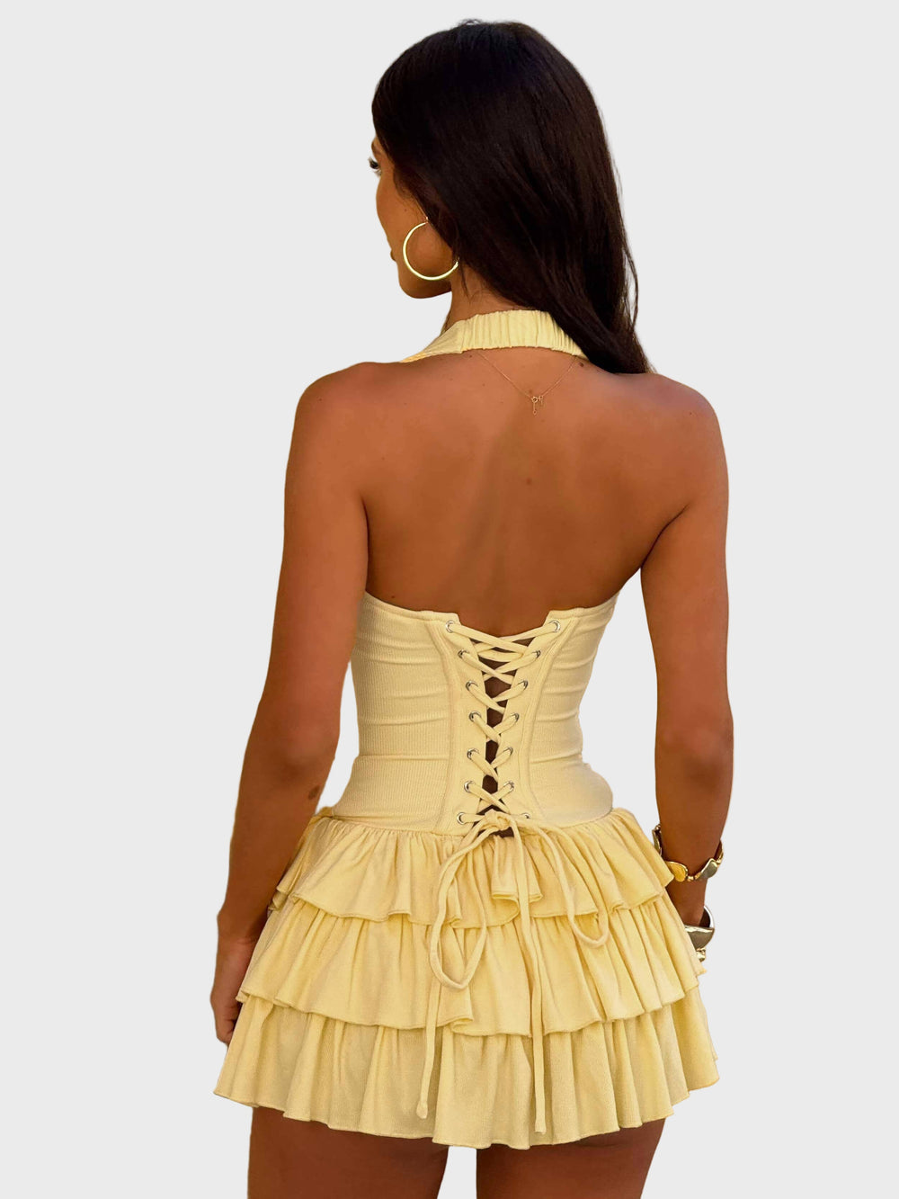 Sunlit Charm Tiered Mini Dress Jasmine's Boutique Australia