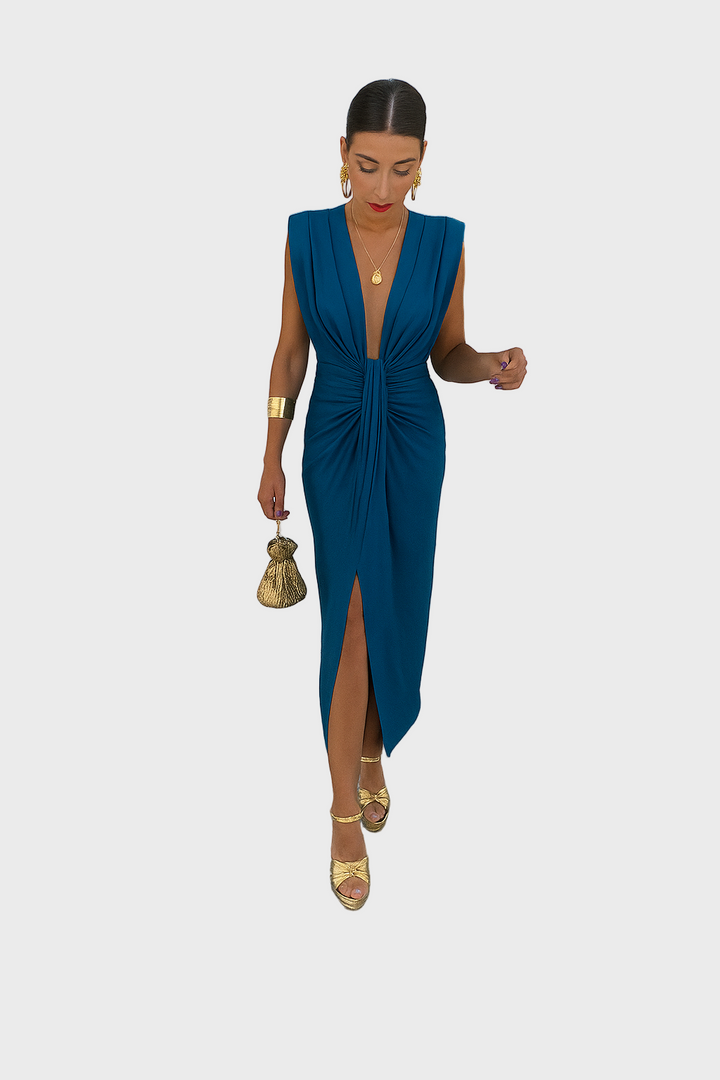 Sunset Glow Draped Midi Dress Jasmine's Boutique Australia