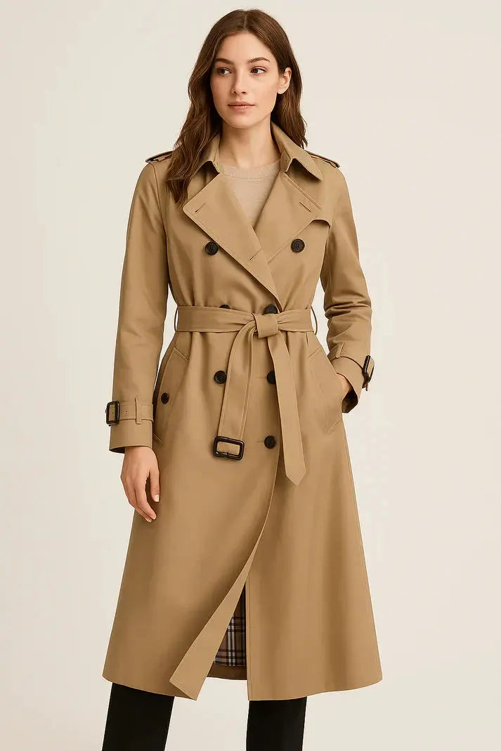 Classic Camel Belted Trench Coat Jasmine's Boutique Australia