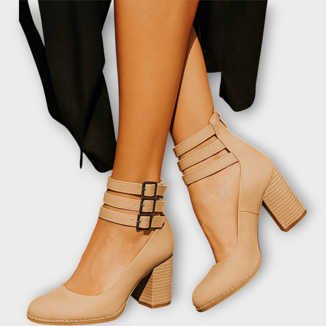 Shoes with Multiple Straps and Thick Heel Jasmine's Boutique Australia