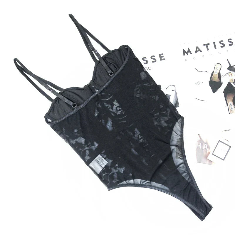 Midnight Elegance Lace Corset Bodysuit Jasmine's Boutique Australia