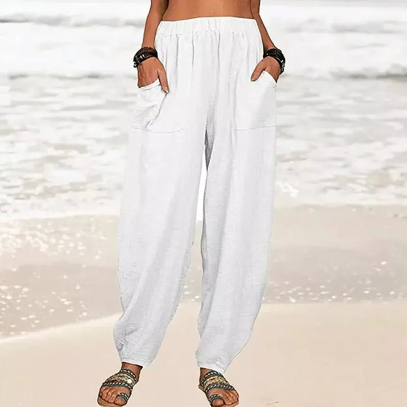 Coastal Breeze Relaxed Linen Pants Jasmine's Boutique Australia