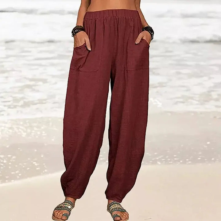 Coastal Breeze Relaxed Linen Pants Jasmine's Boutique Australia