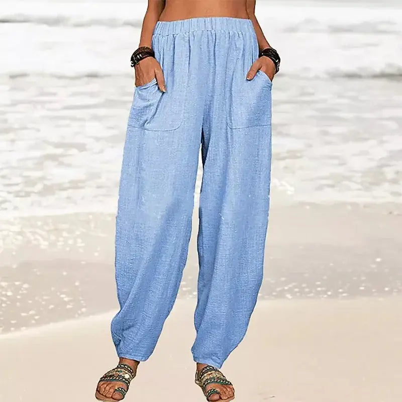 Coastal Breeze Relaxed Linen Pants Jasmine's Boutique Australia
