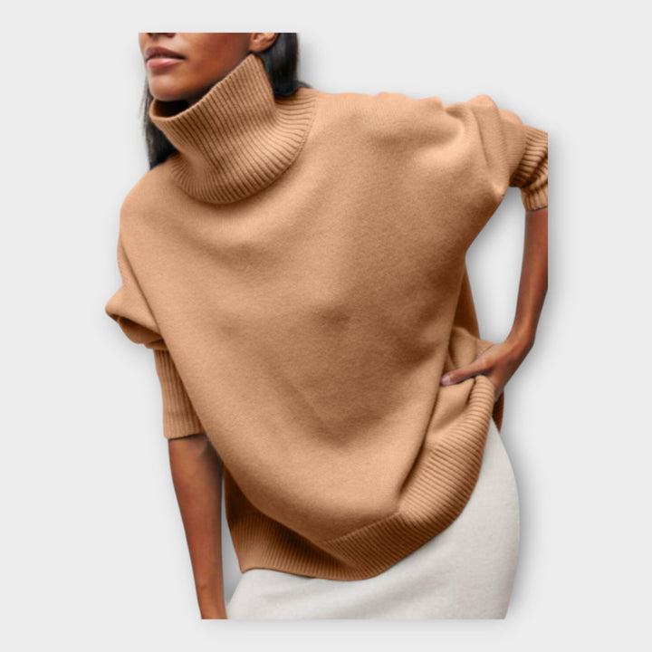 Knitted Sweater with High Collar Liora Lane Boutique