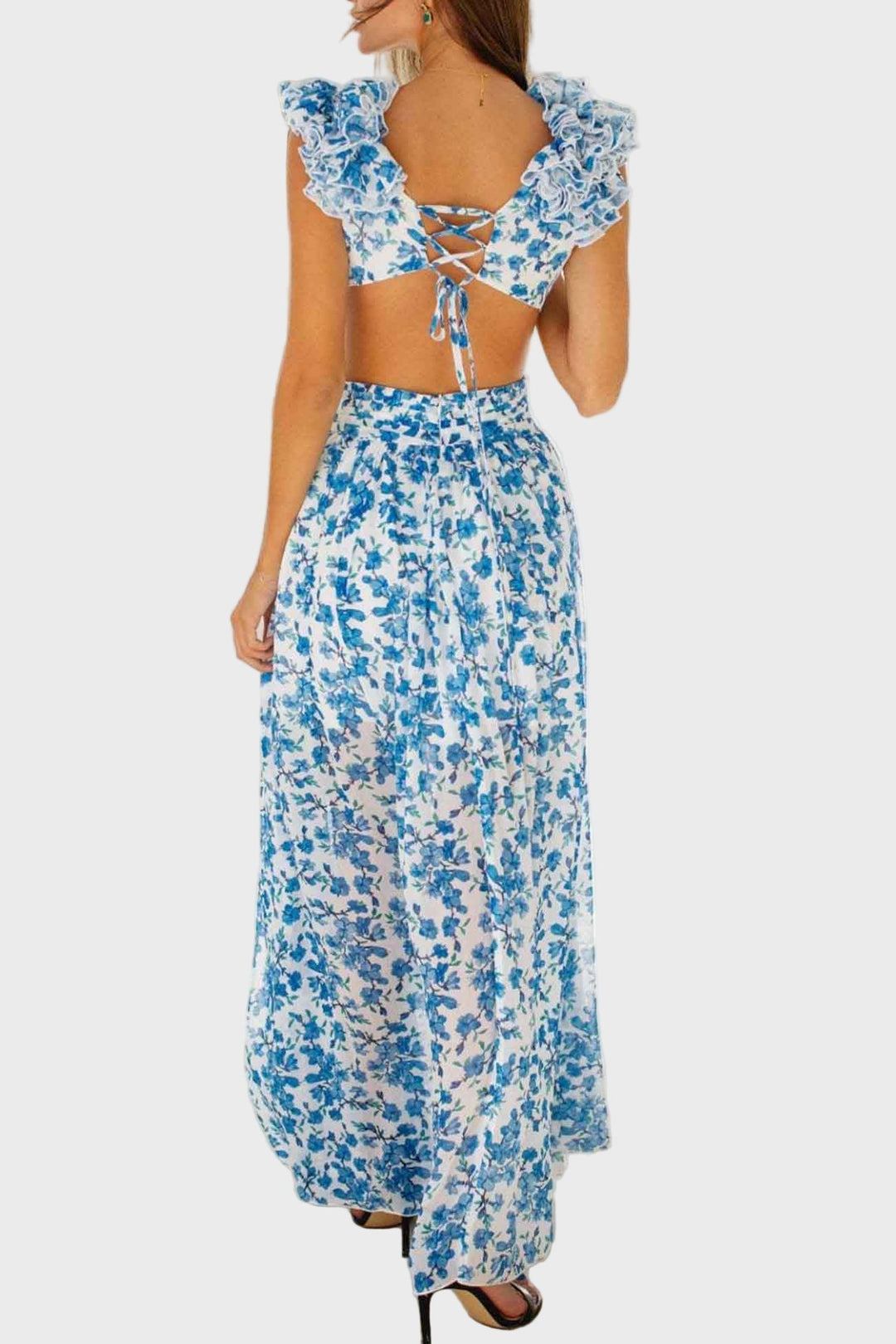 Blossom Whisper Ruffle Maxi Dress Jasmine's Boutique Australia