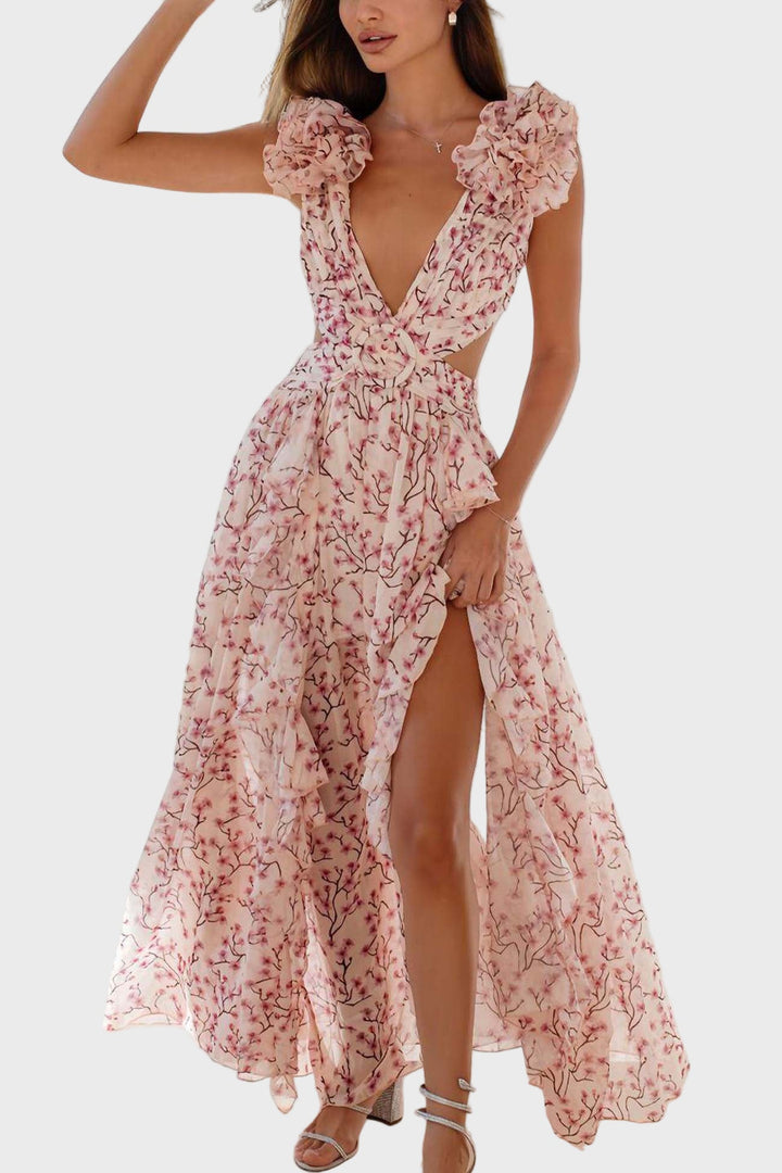 Blossom Whisper Ruffle Maxi Dress Jasmine's Boutique Australia