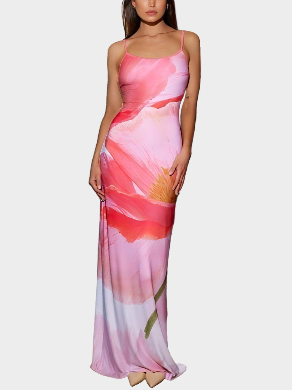 Abstract Floral Print Maxi Dress Jasmine's Boutique Australia